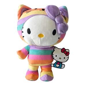 NEW GUND Sanrio Hello Kitty Rainbow Outfit Plush (Size: 9.5”)